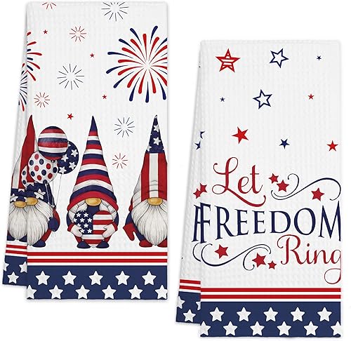 Miniatura 18 de Toallas de cocina de Navidad - Rosa, toallas de mano absorbentes con diseño de moño de Papá Noel y cuadros de búfalo, decoración festiva de invierno