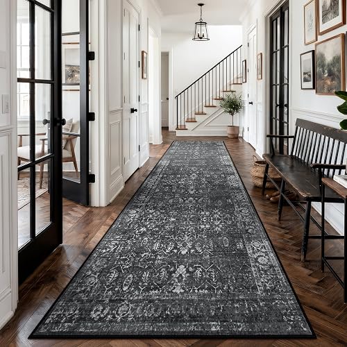 Morebes Black Vintage Carpet Runners 12ft