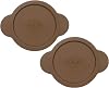 Visions CM8-PC Brown Plastic Lids for Glass Dish Glass Dish Sold Separately - 2 Pack