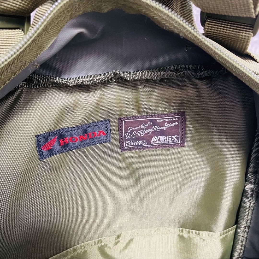 Amazon.co.jp: レア コラボ AVIREX HONDA セージグリーン ボディバッグ  