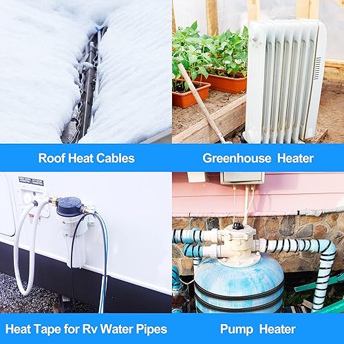 Miniatura 7 de Toma de corriente controlada termostáticamente (2 piezas) se enciende automáticamente por debajo de 32 , apaga por encima de 47  innecesario para