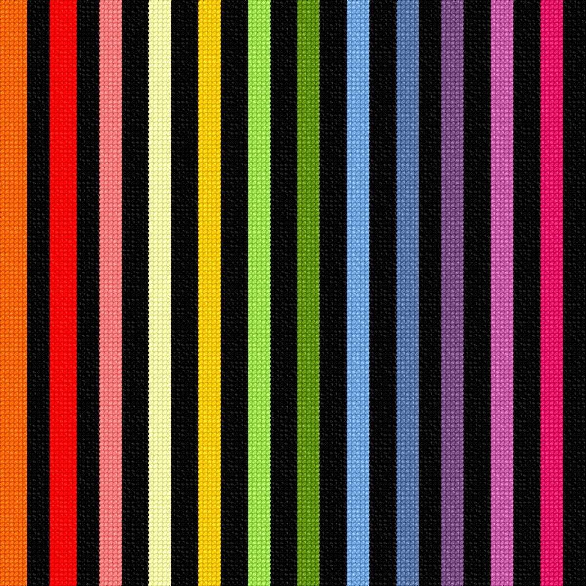 Pepita Needlepoint kit: Pillow Colorbars, 10" x 10"