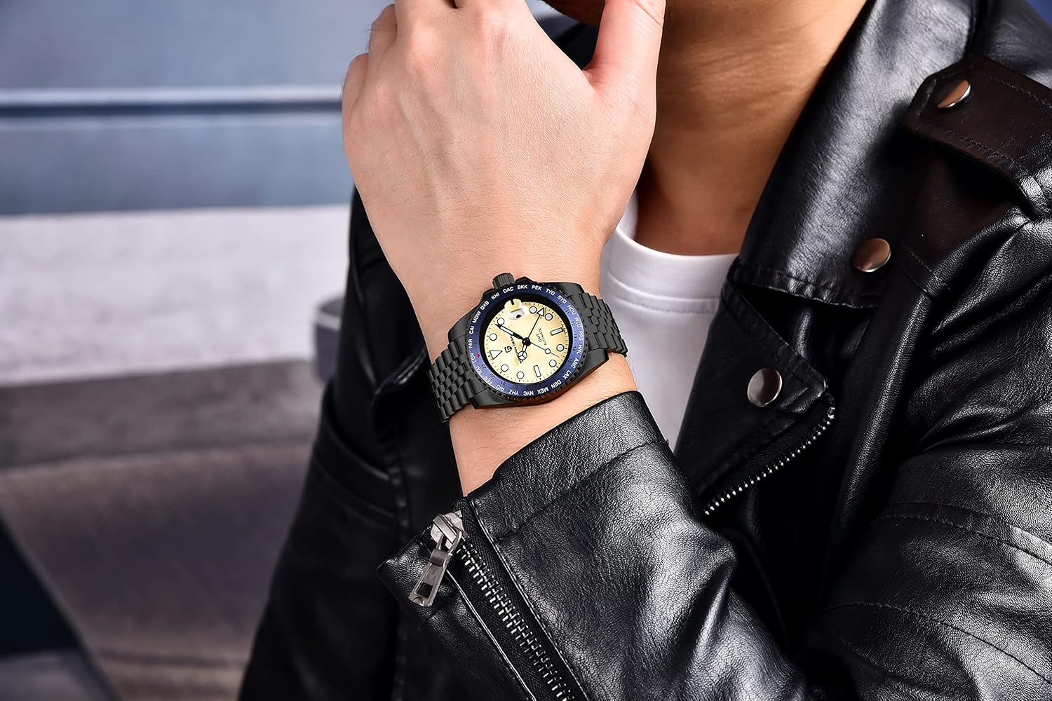 Pagani Design Watches for Men Automatic GMT NH34 PD1758 TMI Japan Movement Sapphire Glass Waterproof Watch