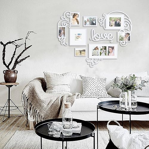 Miniatura 2 de Jerry & Maggie - Marco de fotos  Marco de placa universitaria - Combinación de decoración de pared de San Valentín - Marco de fotos de PVC blanco