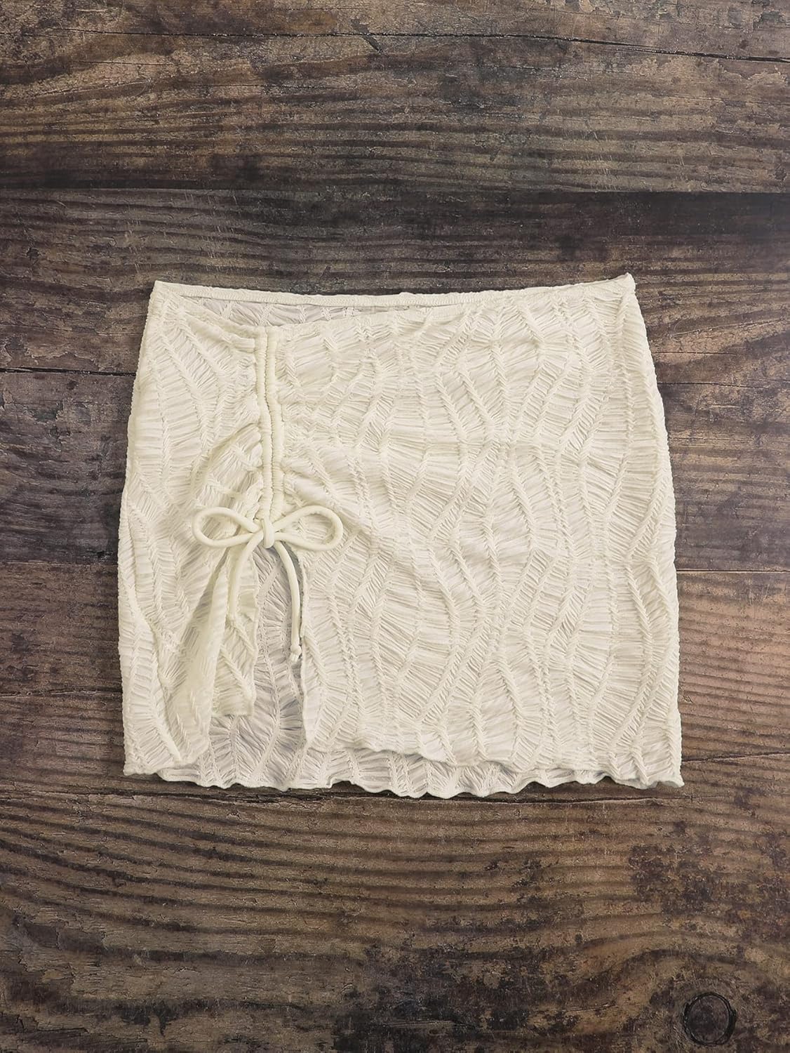 SHENHE Women's Swimsuit Coverup Ruched Slit Beach Skirt Bathing Suit Cover Up Resort Outfits - Image 5