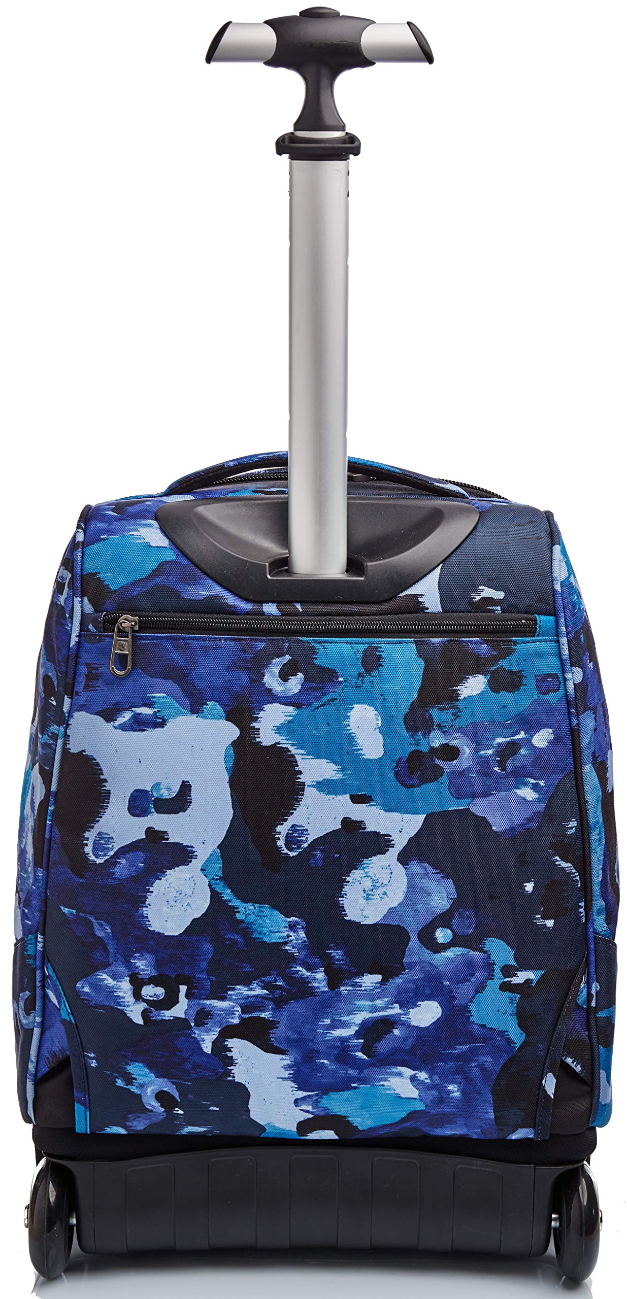 Invicta Trolley Scuola, Blu, Camo Shades, 2 in 1, Doppio Uso, Zaino con Carrello Fisso e Crossover System, Viaggio, Unisex