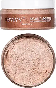 REVIVV Shampoo esfoliante para couro cabeludo, esfoliante com sal do Himalaia para limpar o couro cabeludo, esfoliante com óleo de alecrim e melaleuca para remover o acúmulo, reduzir a descamação e