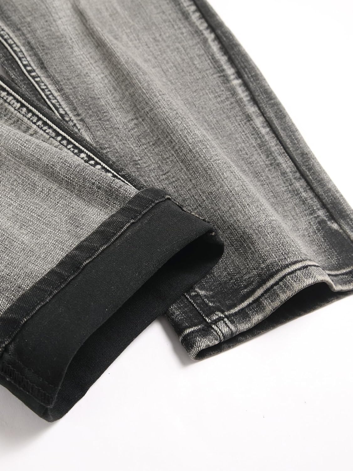 Men's Slim Fit Stretch Jeans Ripped Skinny Distressed Denim Pants