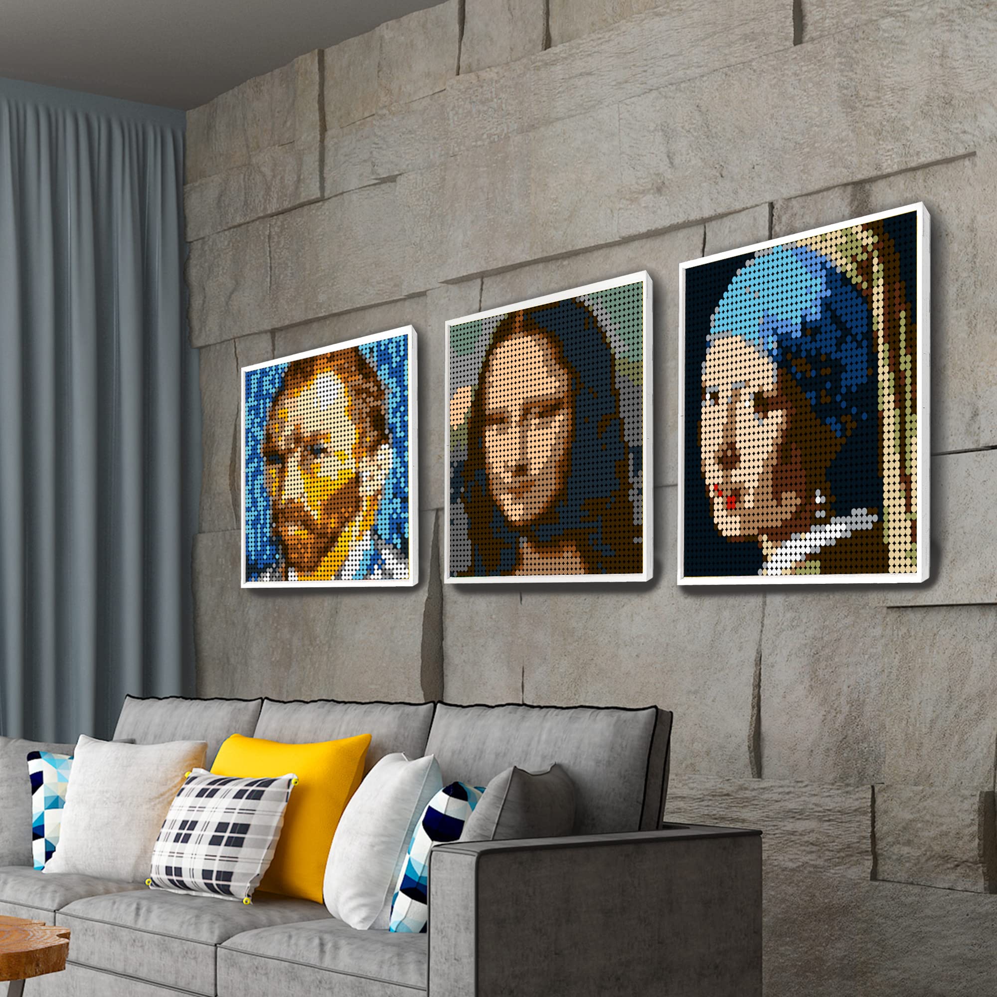 Mosaic Wall Art Mona Lisa by Leonardo Davinci, Plastic Puzzle
