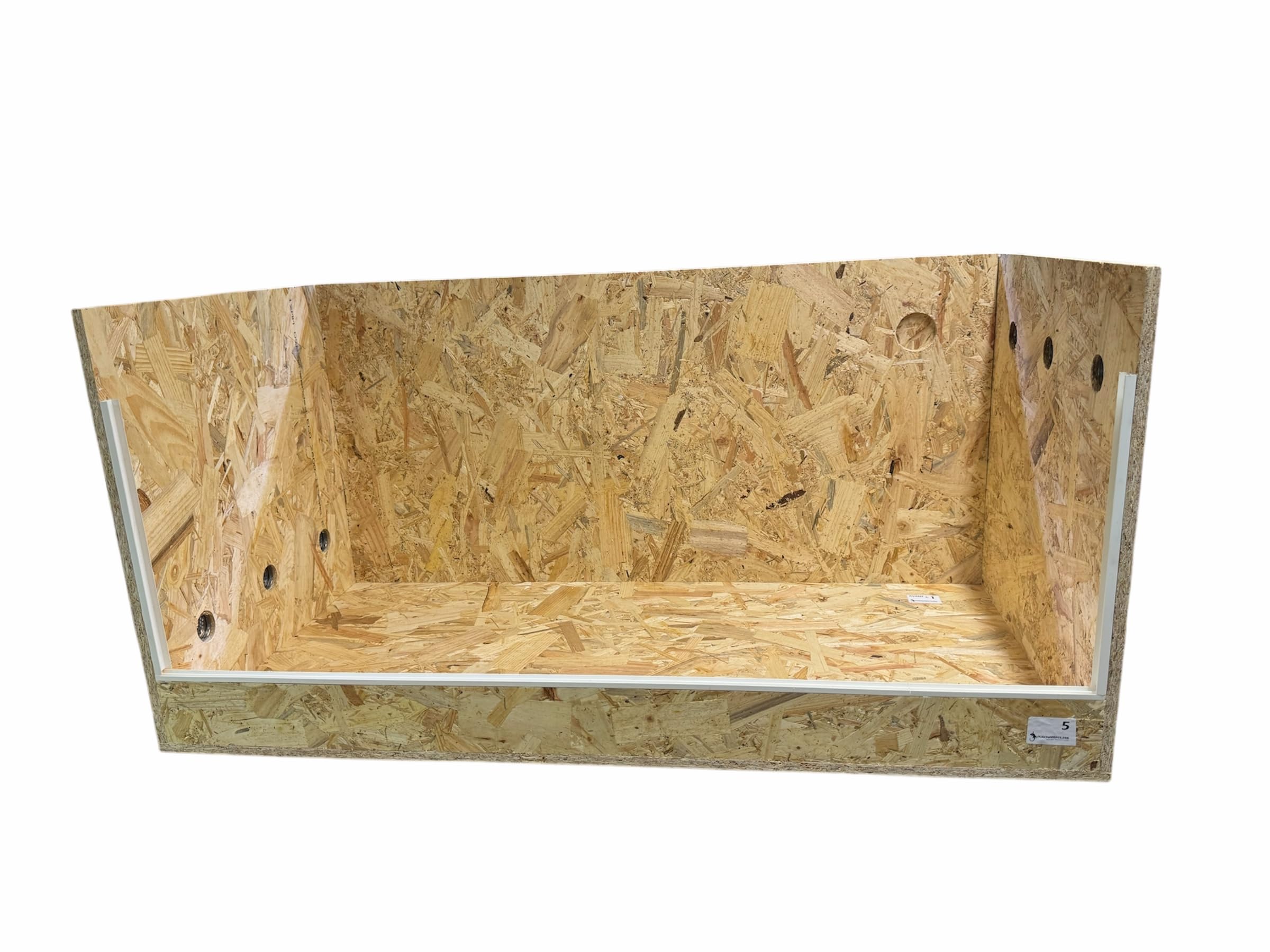 Terrarium OSB 3 120x60x60 cm en Bois pour Reptiles avec Vitres Coulissantes en Verre et Aérations en INOX