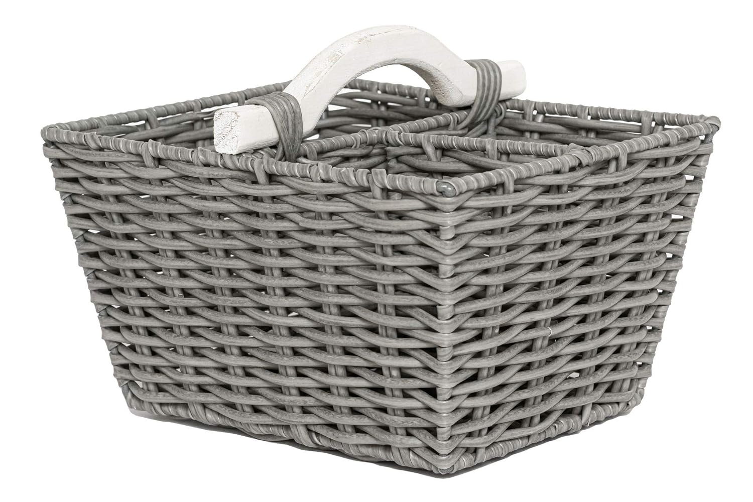 RGI Home Rectangular Resin Woven Organizer Basket Bin Large