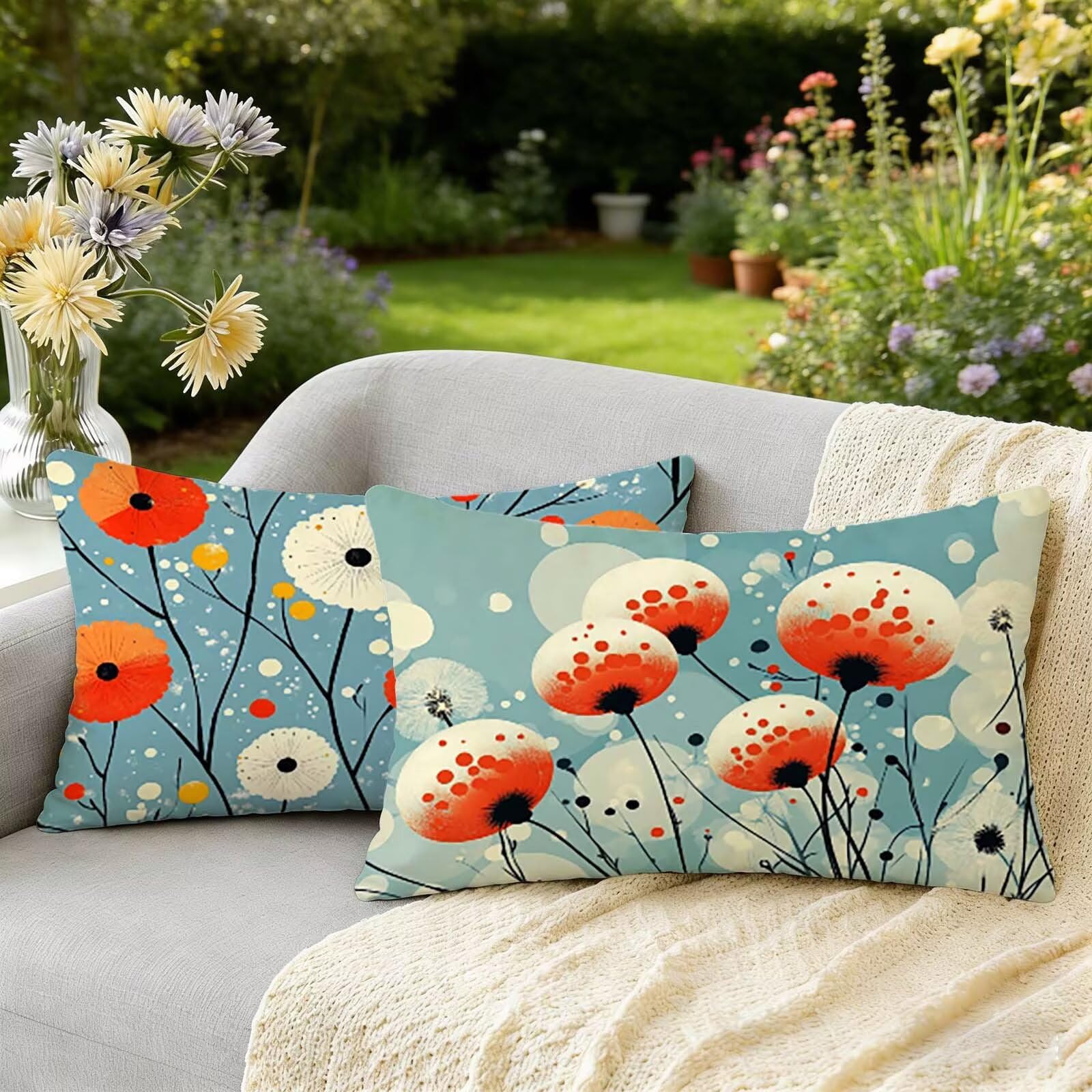 Coussin extérieur imperméable 40x80 pour sublimer votre canapé de jardin