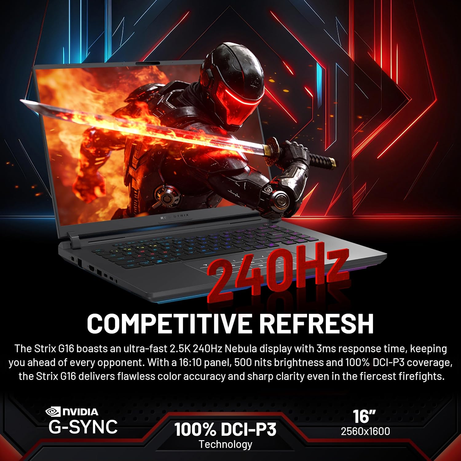 ASUS ROG Strix G16 16" 2.5K 240Hz Gaming Laptop, Intel Ultra 9 275HX, GeForce RTX 5070 Ti 12GB GDDR7, 64GB DDR5, 5TB Storage (4TB SSD&1TB Docking Station Set), Backlit Keyboard, Wi-Fi 7, Win 11, Gray