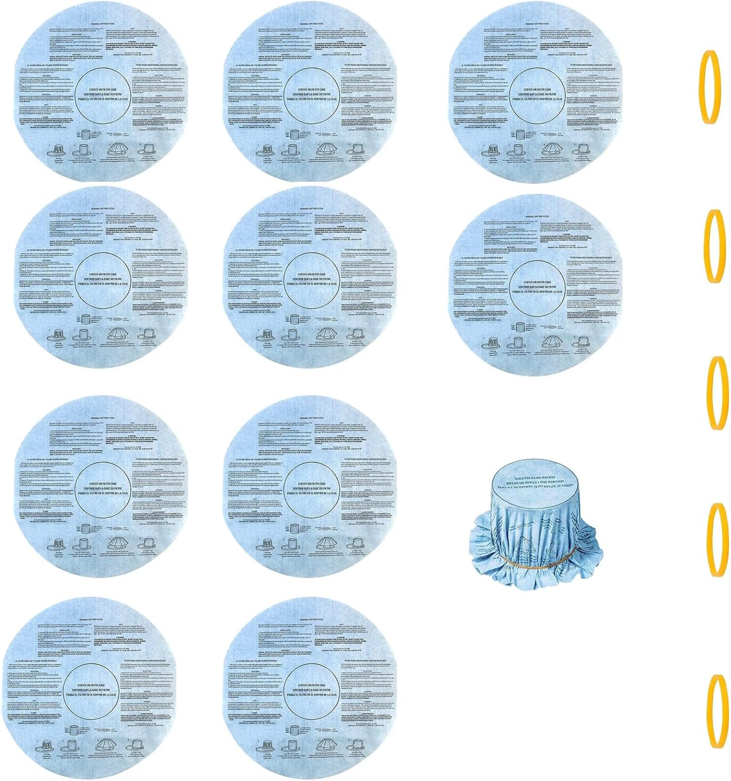 10 Pack Reusable 90107 Dry Filter Compatible with Shop Vac 5 Gallon and