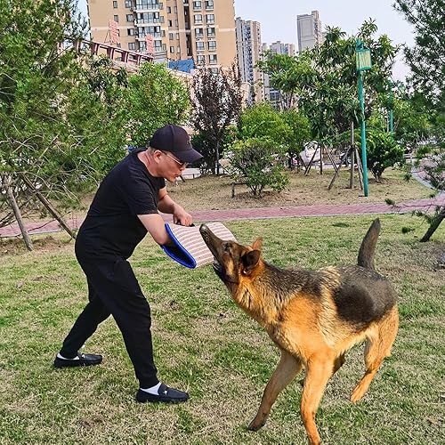Miniatura 30 de Manga para mordeduras de perro, brazo de entrenamiento, yute, masticable, juguete para K9, trabajo perro, pitbull, pastor alemán, cachorros, perros