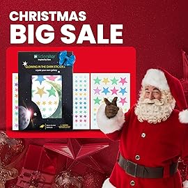 Glow in The Dark Stars and Moon for Ceiling, Luminous Star and Moon Wall Decals, Wall Decor, Sticky Fluorescence Ceiling Stars, Gift for boy and Girl,Kids Nursery Bedroom Living Room(Mixed Colors)