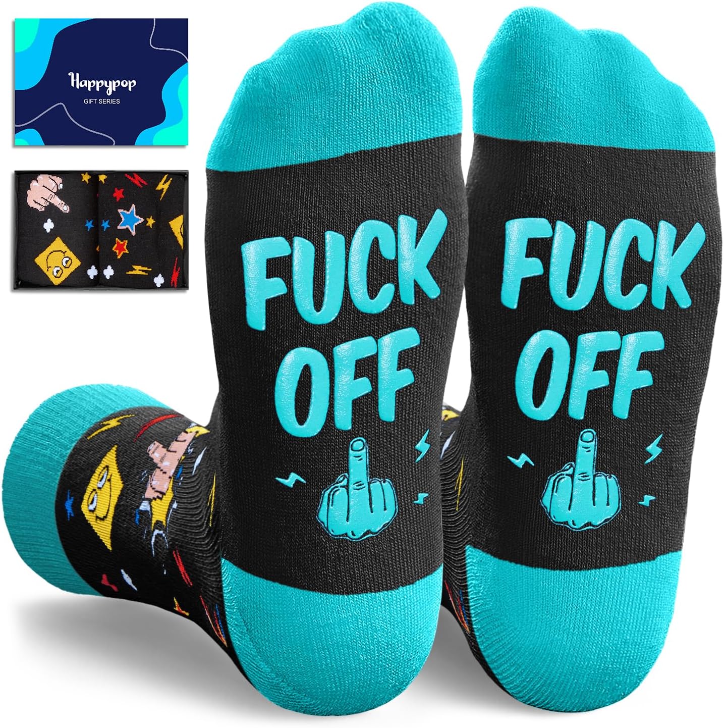 HAPPYPOP Funny Women Men Socks - American Flag Socks, Mothers Father Day Christmas Gifts