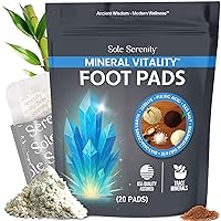 Vista 1 de Sole Serenity - Almohadillas para pies con traza minerales, zeolita, ácido húmico fúlvico, magnesio, sílice, tierra de diatomeas, sal marina, zinc