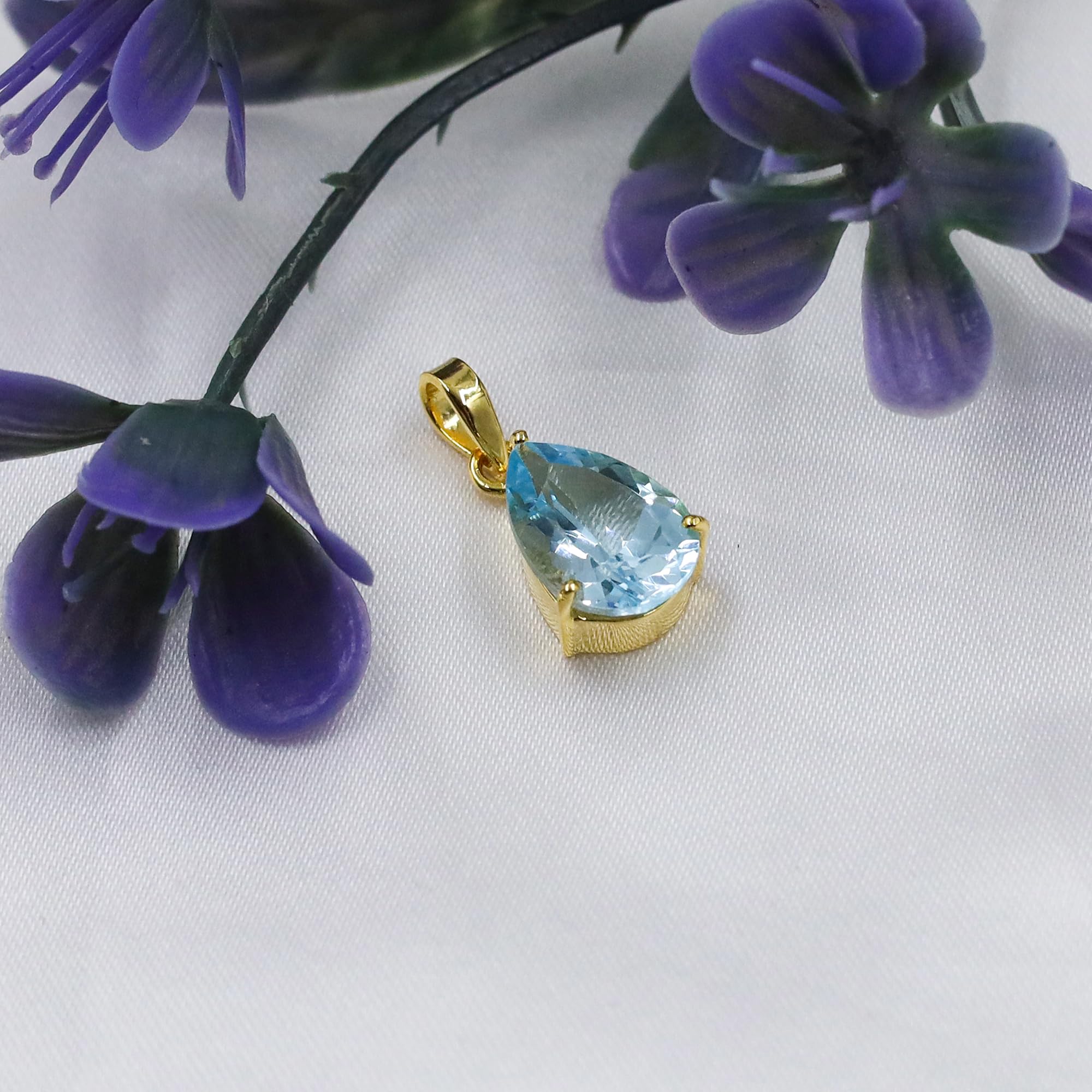 Pendentif en argent sterling 925 avec pierre précieuse pour femme - Pendentif fait main