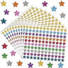Lincia 1200 Pcs Star Glitter Stickers Sparkly Small Stickers for Kids Toddlers Teacher Reward Sheet Incentive Charts Classroom School Home Art Craft Party Favor Supplies