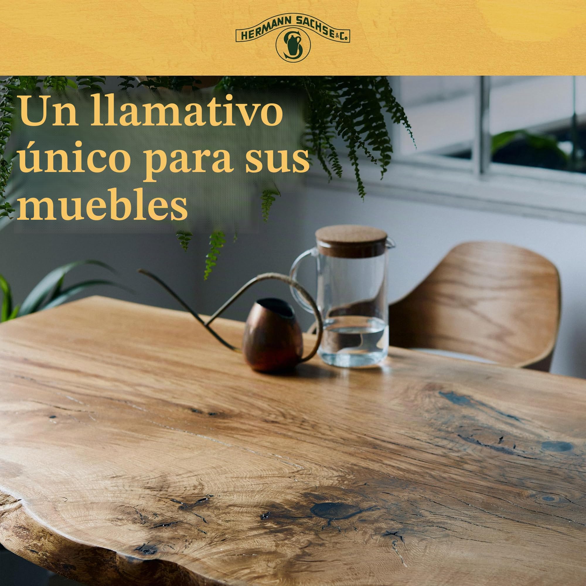 Hermann Sachse Aceite para madera que necesita este aceite duro, para encimeras, muebles para mesas, muebles, aceite de linaza, protección de madera en interiores (2,5 litros)