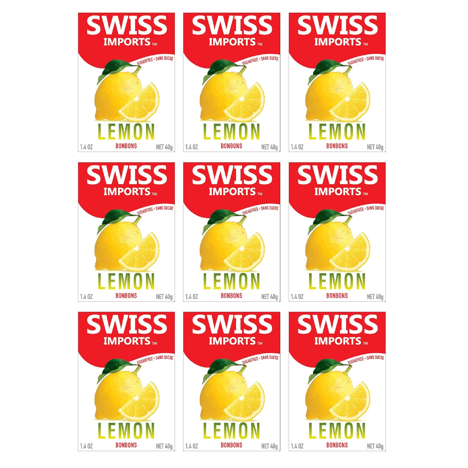 Swiss Imports Sugar Free Bonbons Hard Candy Drops Bocca Box, Apple, 200 Individually Wrapped Pieces, 500g/17.6oz