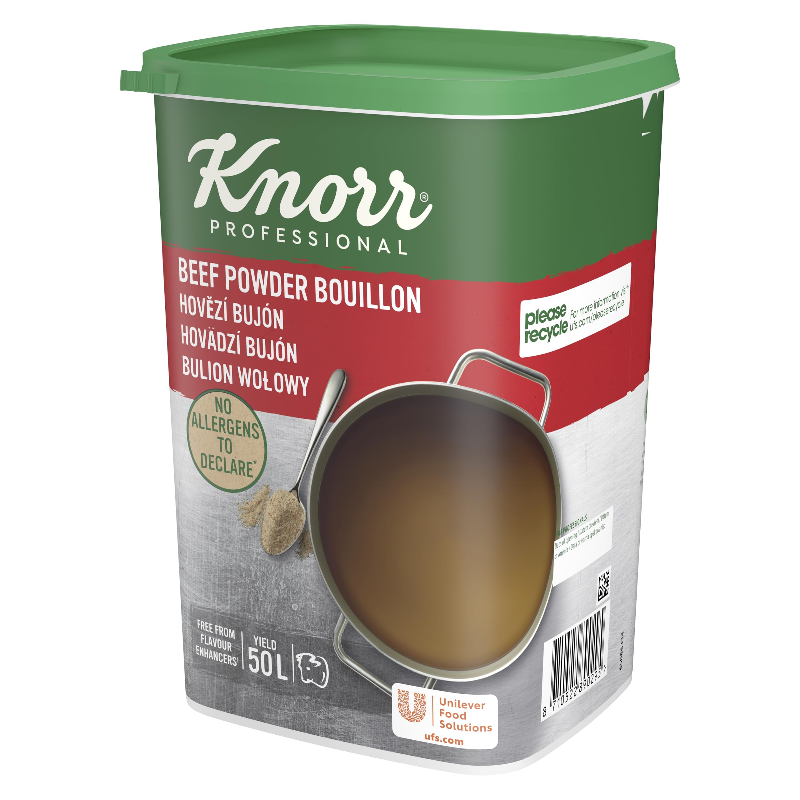 Knorr Professional Beef Powder Bouillon, Rich Beef Base for Soups, Stocks and Broths, 1 kg