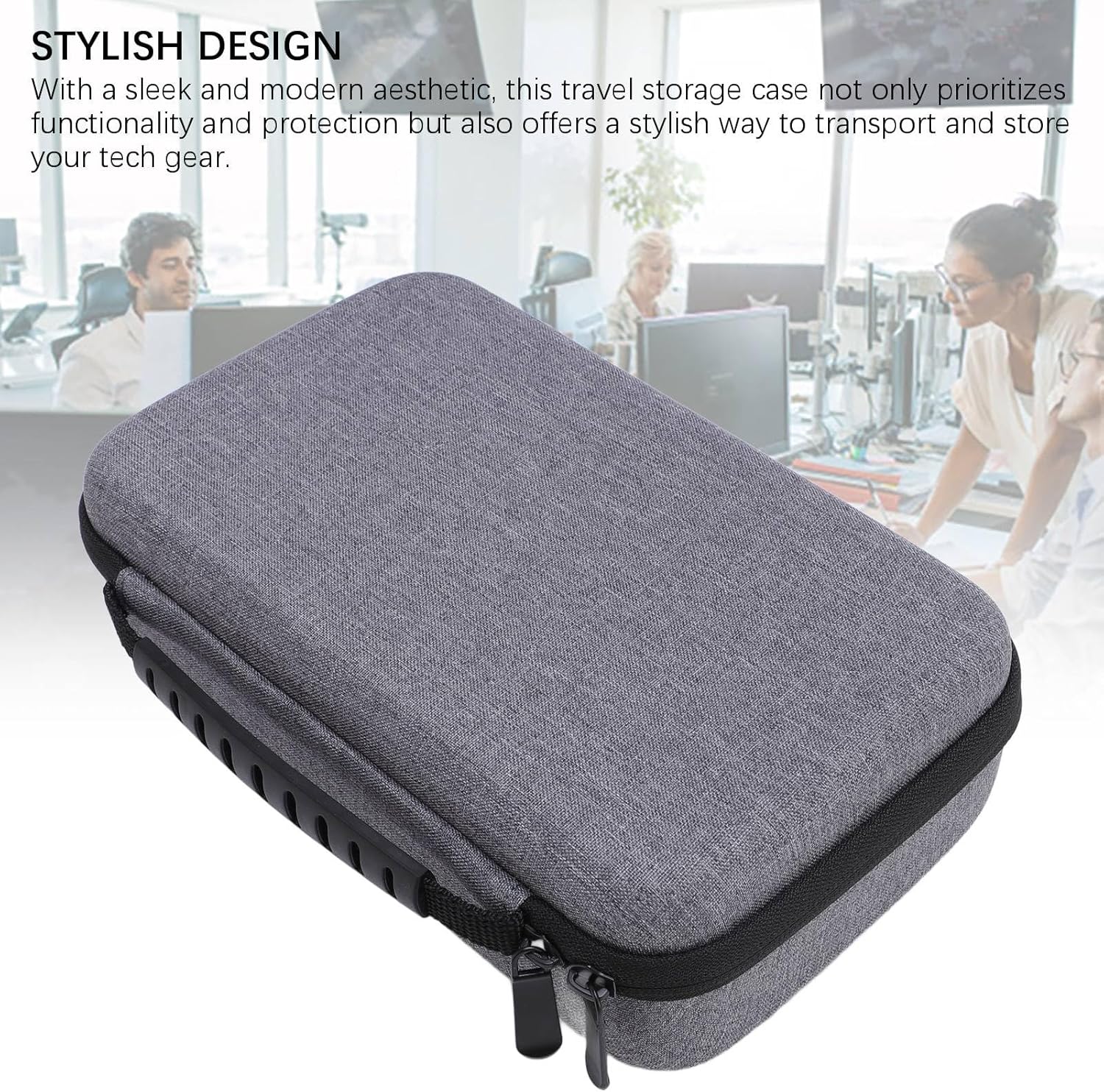 Denash Hard Travel Case for Mini M4 / M4 Pro (2024),EVA Nylon Protective Carrying Case,Portable Hard Shell Travel Storage Bag with Double Zipper and Mesh Pocket