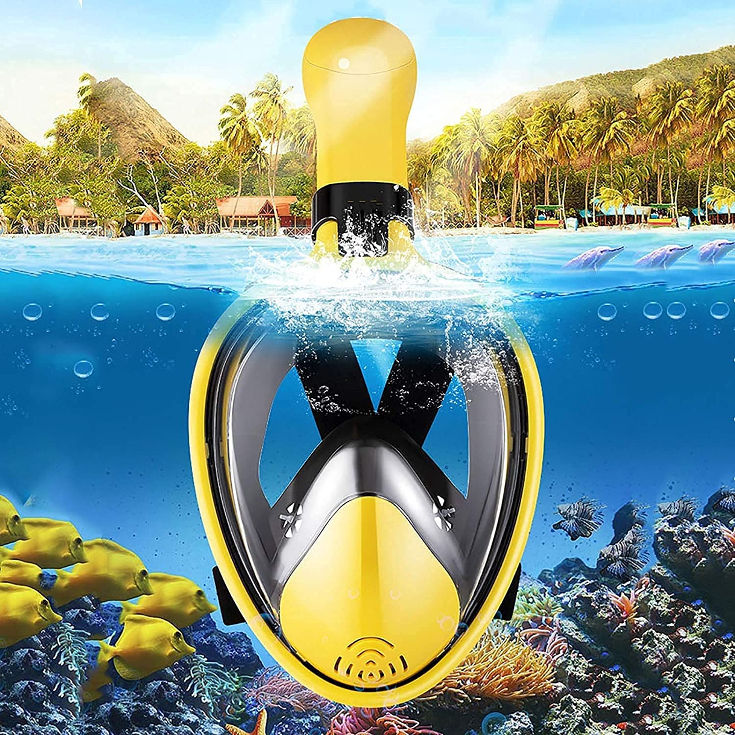 máscara de Snorkel, Máscara de Buceo, máscara Snorkel, subacuática, antivaho, Cara Completa, Equipo for Mujeres, Hombres y niños