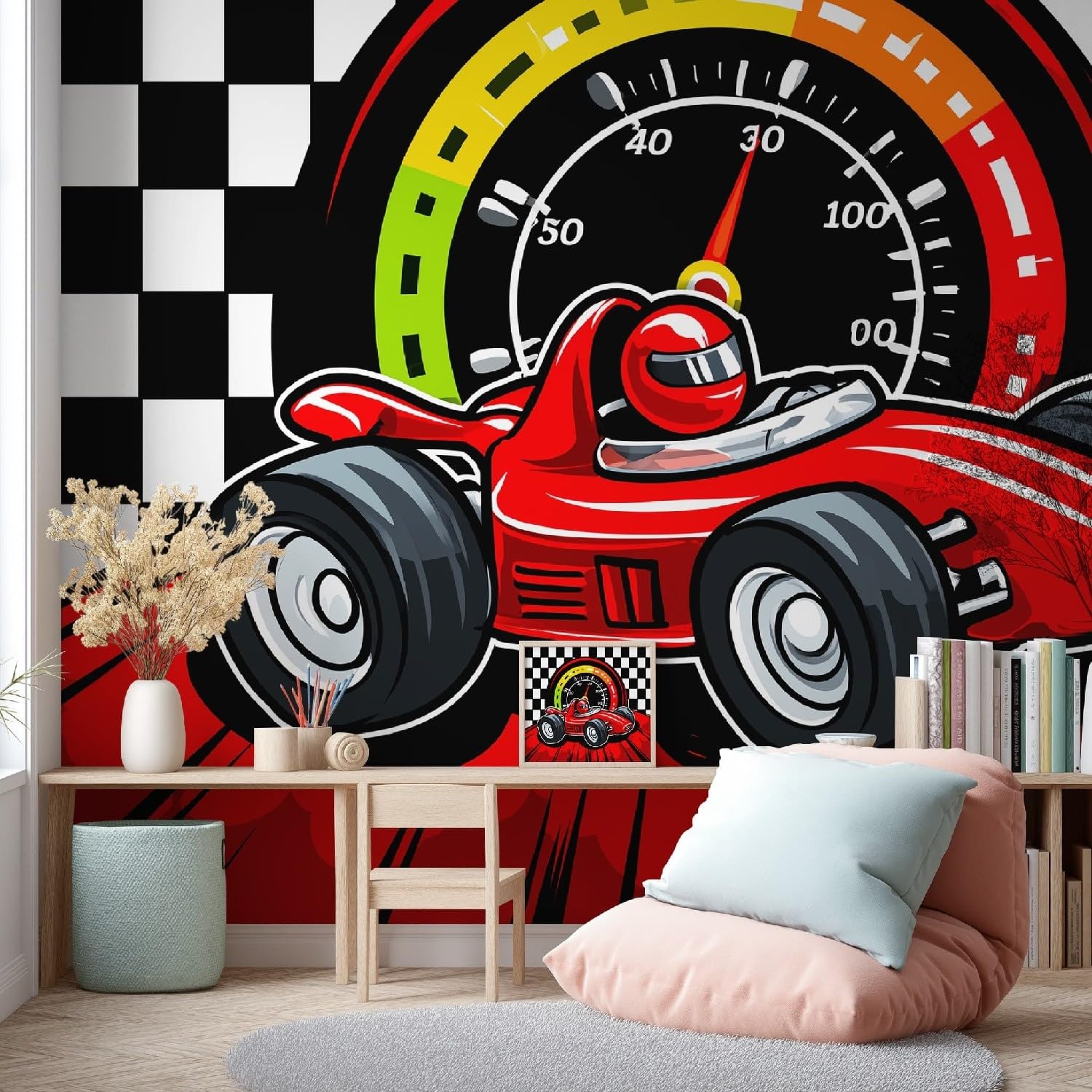 Fototapeta z motywem komiksów, pojazdów, sportowa, tapeta 250 x 150 cm, włóknina, dekoracja ścienna, tapeta ścienna, dekoracja ścienna, tapeta, do nauki, pokoju, salonu, restauracji, samochodu