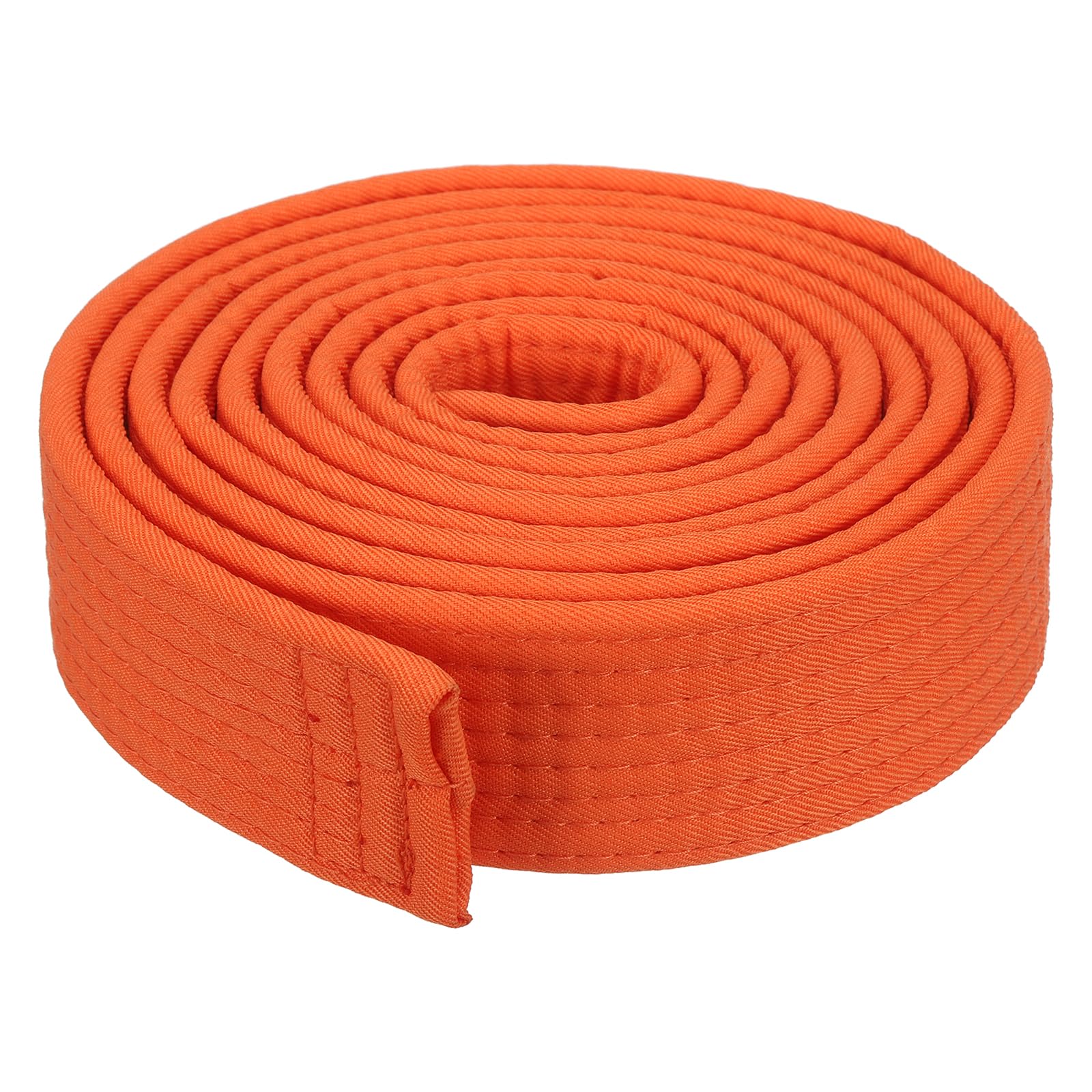 PATIKIL Cinturón de Rango de Colores de Taekwondo 1.6" X7.9 Pies 2.4M, Cinturón de Artes Marciales de Poliéster Judo Karate para La Práctica de Enseñanza del Entrenador, Naranja