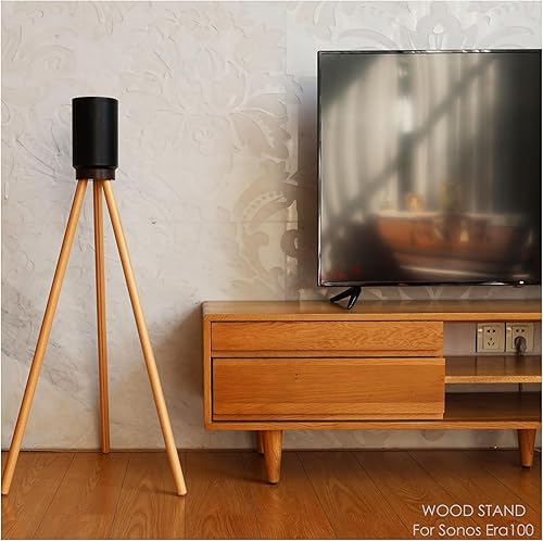 Miniatura 8 de Soporte de escritorio de madera para Sonos Era 100 Soporte de altavoz de escritorio - Sonos Era 100 Soporte para mesa, el soporte puede almacenar el