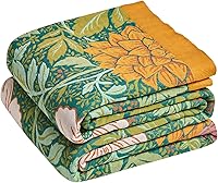 Vista 106 de Cobija para cama de estilo bohemio, 100 % algodón, ultra suave, edredón rústico, cobija de otoño, estampado floral, decoración de granja, cobija