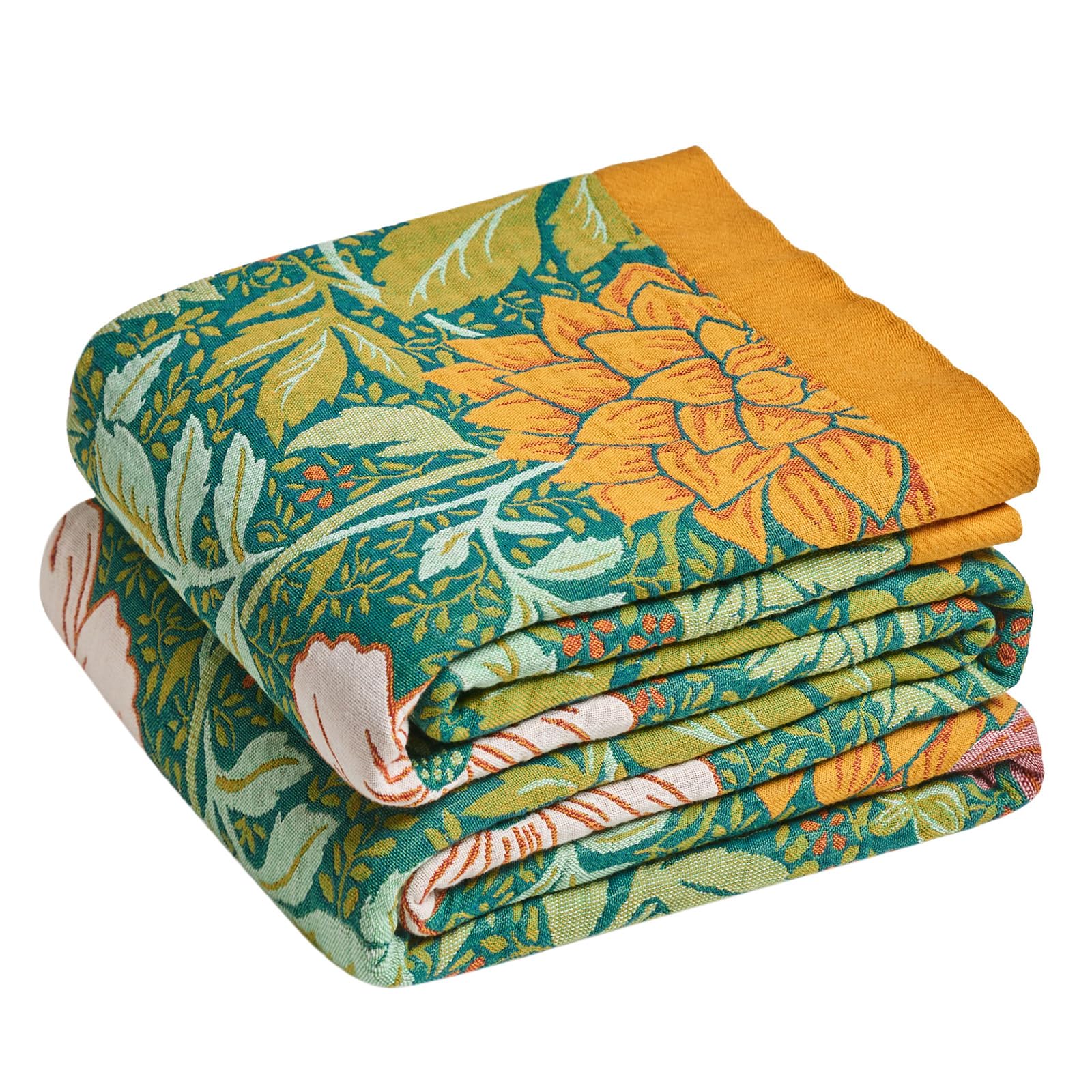 LUTBM Boho Throw Blanket for Bed 60"x80", All Season Cotton Couch Blankets