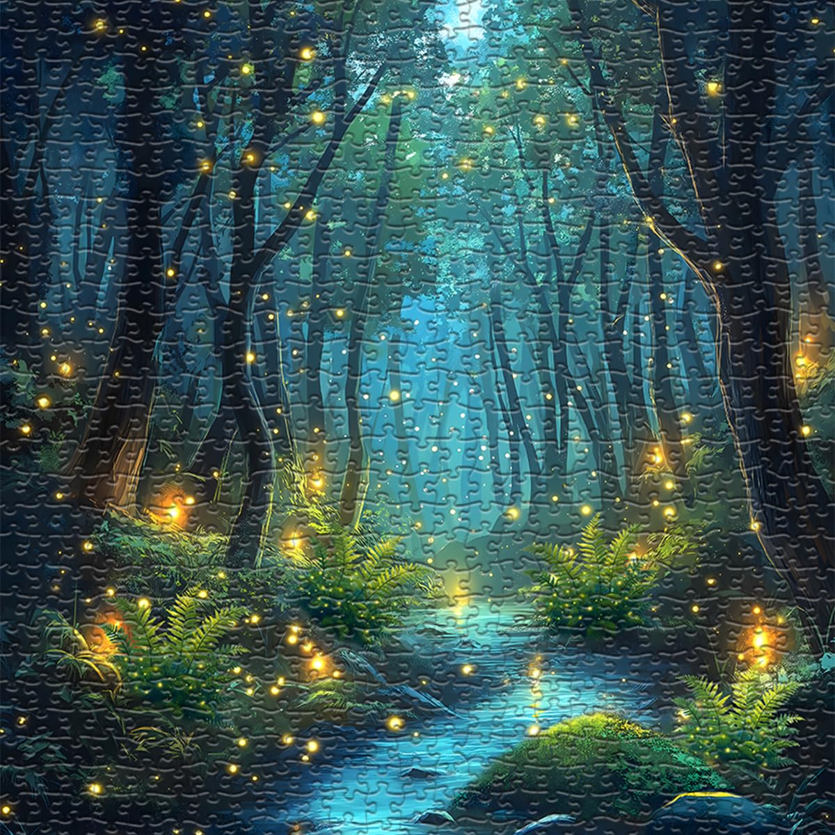 Niemożliwe puzzle dla dorosłych 1000 sztuk, magiczny las fantasy puzzle, natura trudne trudne puzzle