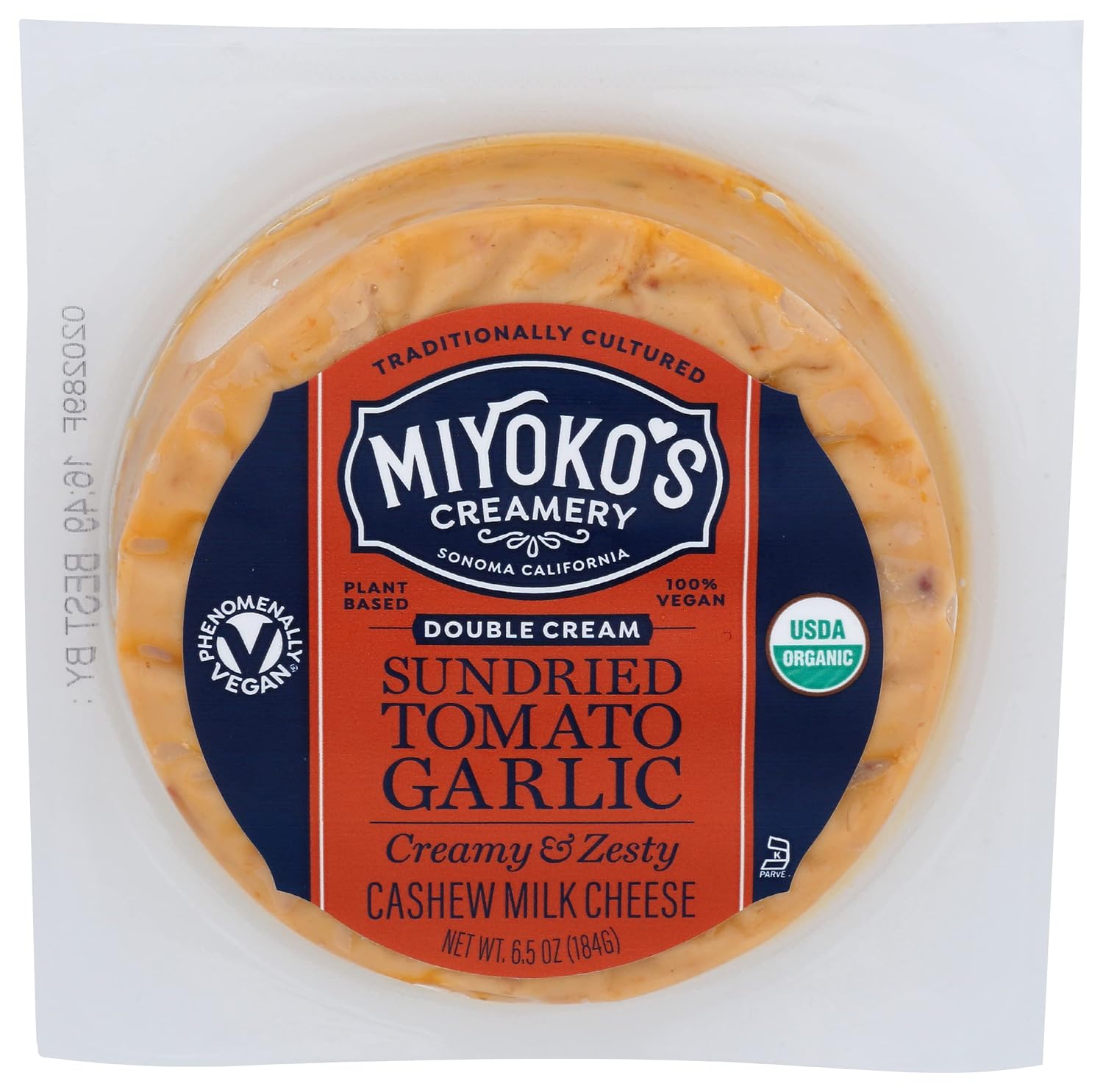 Miyoko's Creamery Double Cream Sundried Tomato Garlic Artisan Vegan Cheese, 6.5 oz