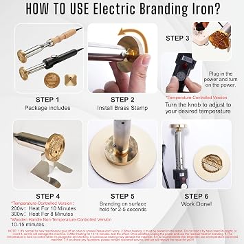 Custom Branding Iron for Wood, Personalized Logo Woodworking Branding Iron