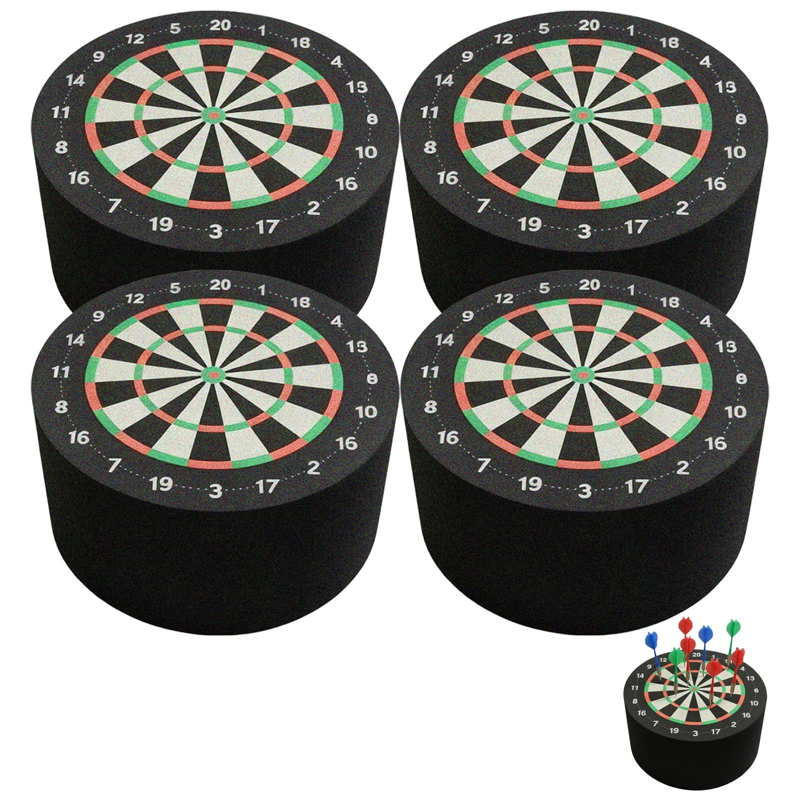 4 Pcs Dart Holder Stand, Mini Darts Holder, Space-saving Station Storage Accessories for Game Room, Bar & Home (Black)