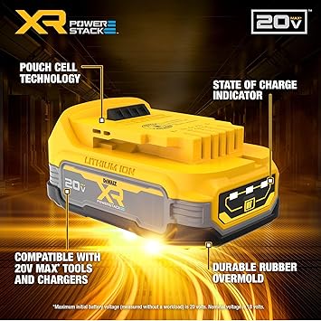 DEWALT 20V MAX* Starter Kit with POWERSTACK Compact Battery and Charger (DCBP034C)