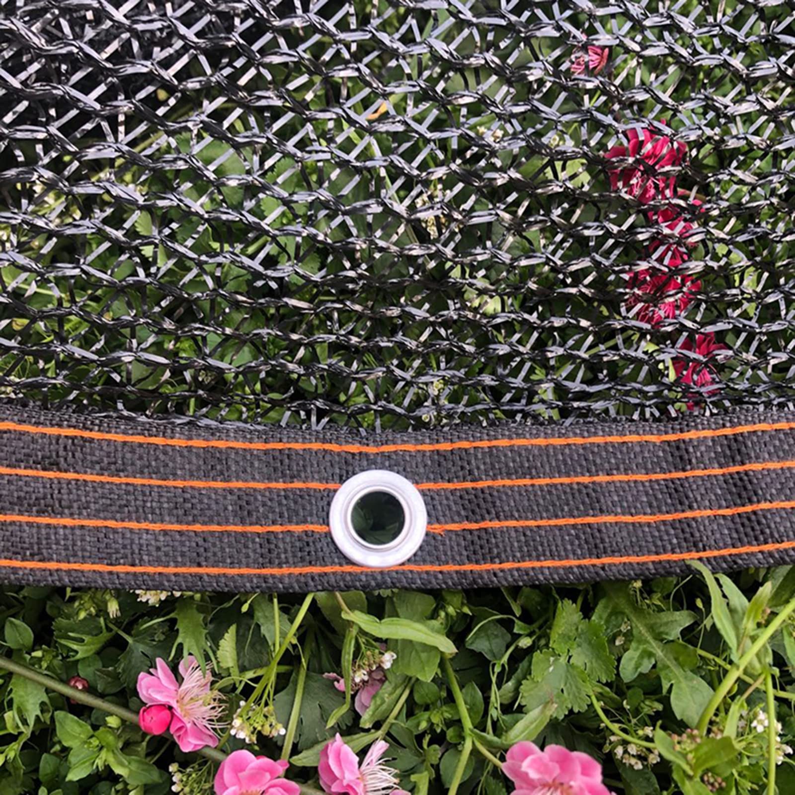 RICOLUS Red de Sombra de Jardín,Negro para Campana de Cultivo o Planta Malla Sombreo 4 Pines Malla Ocultacion Red de Sombra 45-50% para Jardinería Invernaderos (W10xL13m)