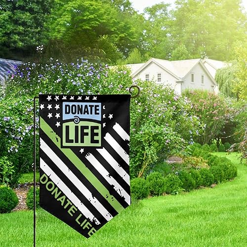 Miniatura 2 de Donate Life - Bandera estadounidense para exteriores, bandera de casa, bandera de jardín, bandera de patio, bandera de esquina afilada