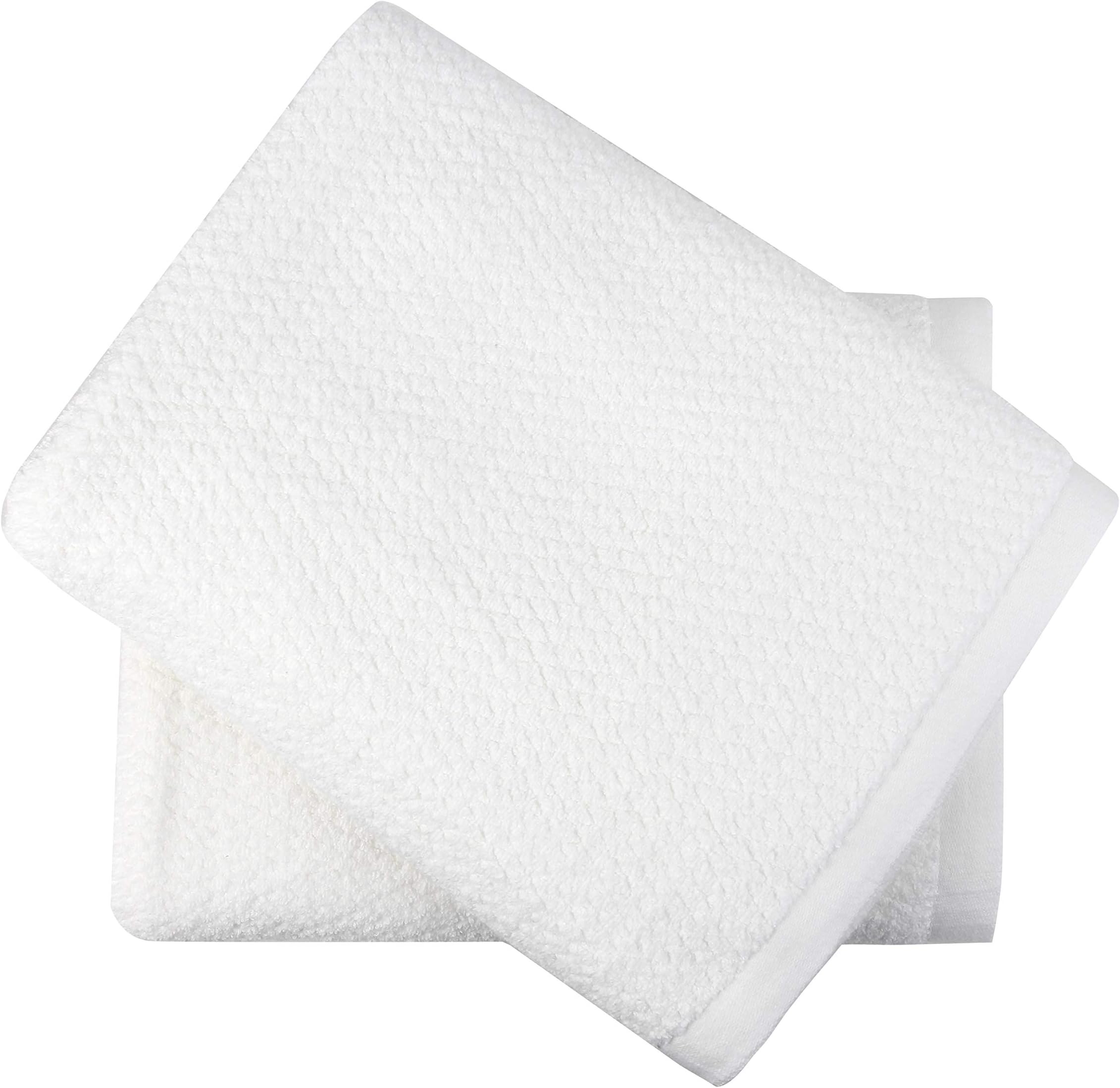 Diamond Jacquard Bath Towel Set, 2 Pack, White