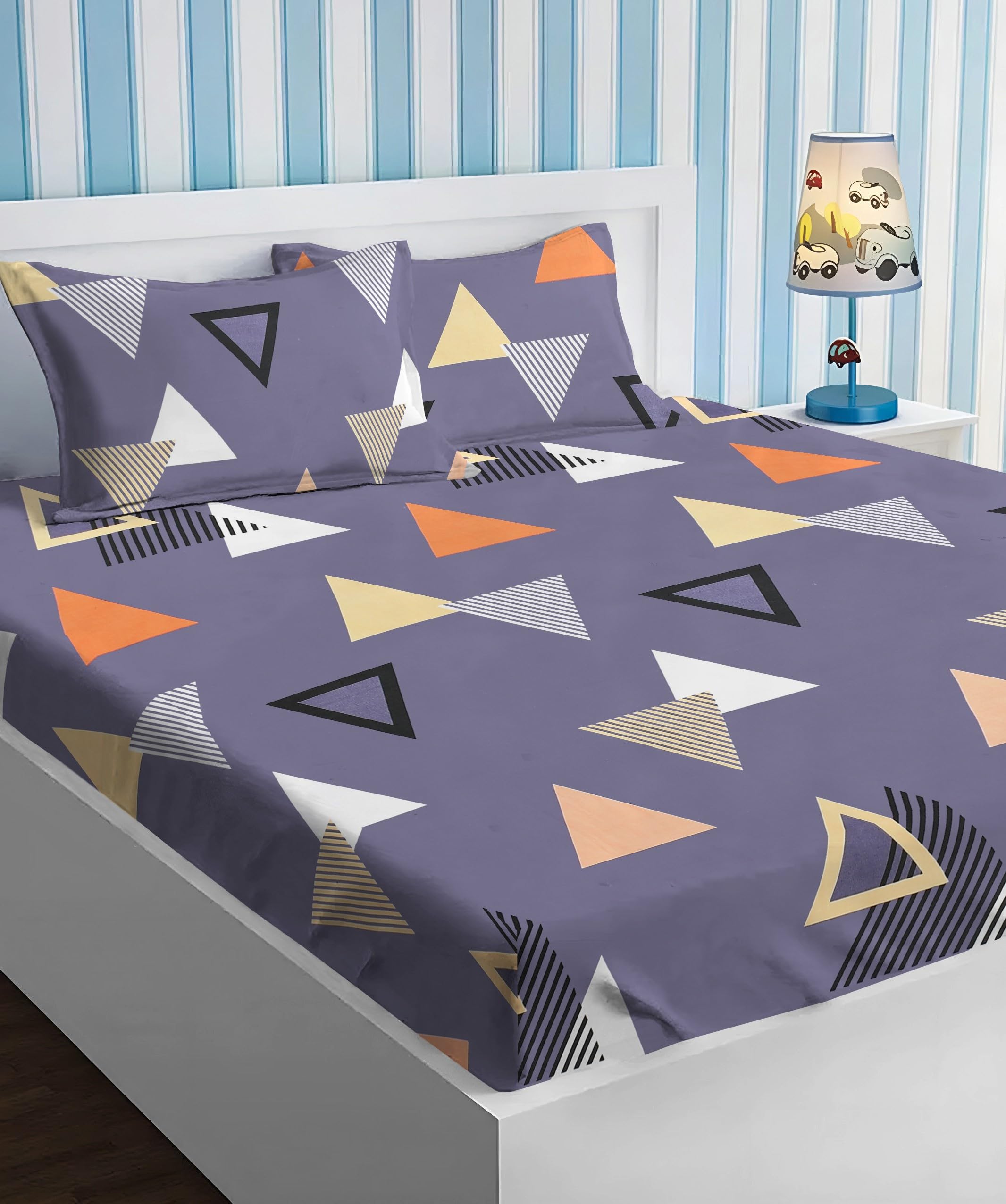 BSB HOME Pure Cotton Feel Flat Double Bedsheets With 2 Pillow Covers|Double Bed Breathable|Wrinklefree|Soft 144 Tc Supersoft|228 X 225 Cm|Dark Grey White (B0CSX8PL4Z) Amazon Price History, Amazon Price Tracker
