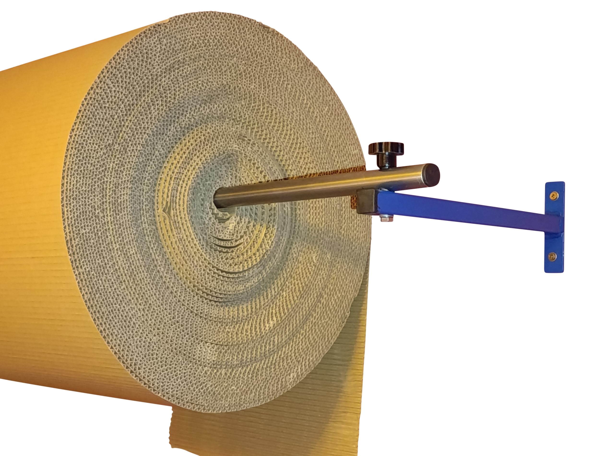 Wandhalter für Luftpolsterfolie, für Rollen bis 1000 mm oder zwei 500 mm Rollen, Wand- oder Deckenmontage, mit Montageschablone.