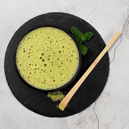 Miniatura 6 de TIESOME 2 cucharas japonesas de bambú matcha, cuchara de matcha de té verde japonés Chashaku enganchada para ceremonias de té tradicionales,