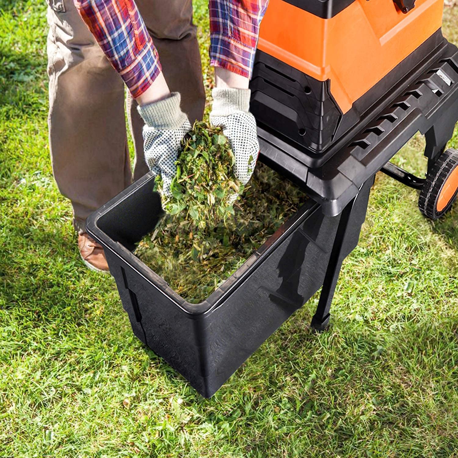 LSRL Garden Shredder 2500W, Adjustable Cutting Size, Max.45mm Cutting