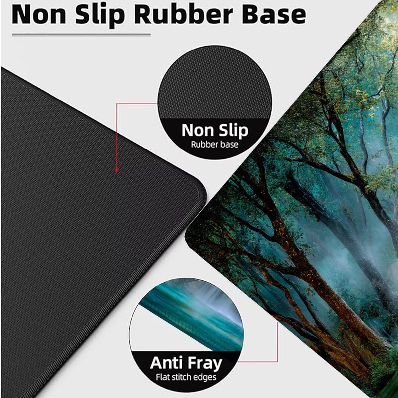 Gamingowa podkładka pod mysz 1200 x 600 x 3 mm, XXL, wodoszczelna, odporna na ścieranie, z przyszytymi krawędziami, podkładka na biurko, poprawia prędkość i precyzję pod laptopa, komputer, wzór upadku