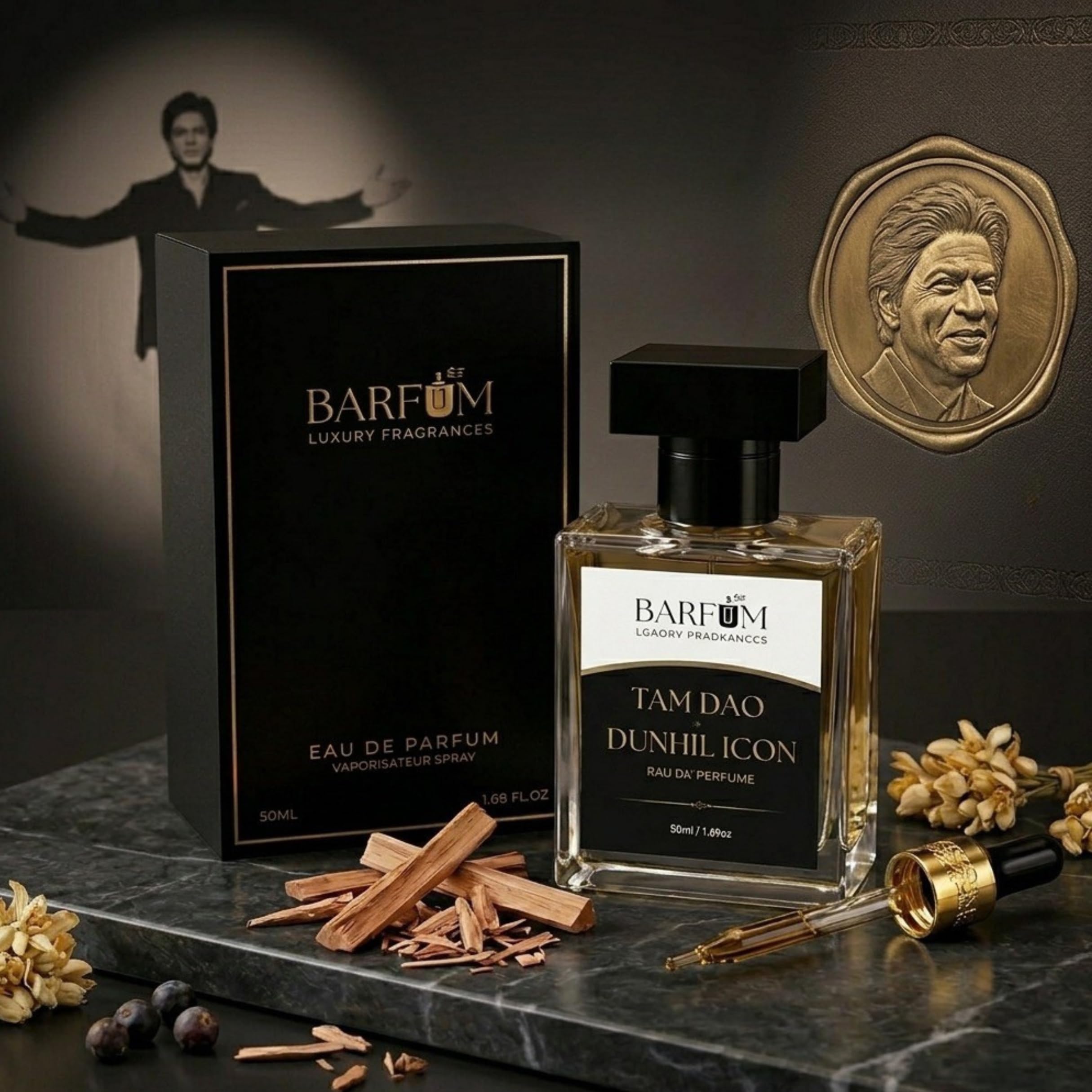 Dun icon + Tam dao Perfume Mix 50ml – Khan's Favorite Blend of Sandalwood, Oud, and Spices | Expertly Crafted, 100% Pure, Long-Lasting | Alcohol-Free Unisex Perfume 50ml-image-31
