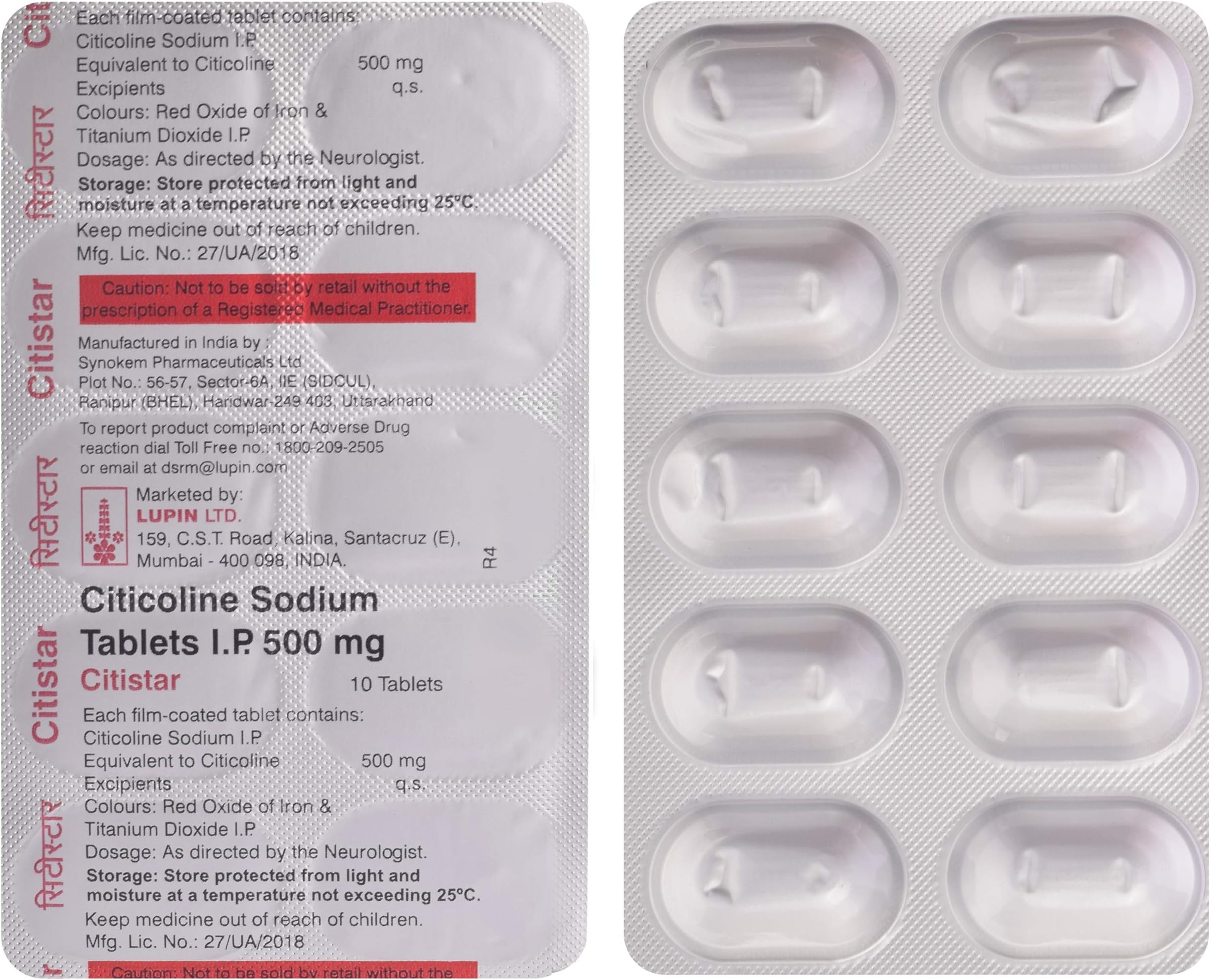 Citistar - Strip of 10 Tablets