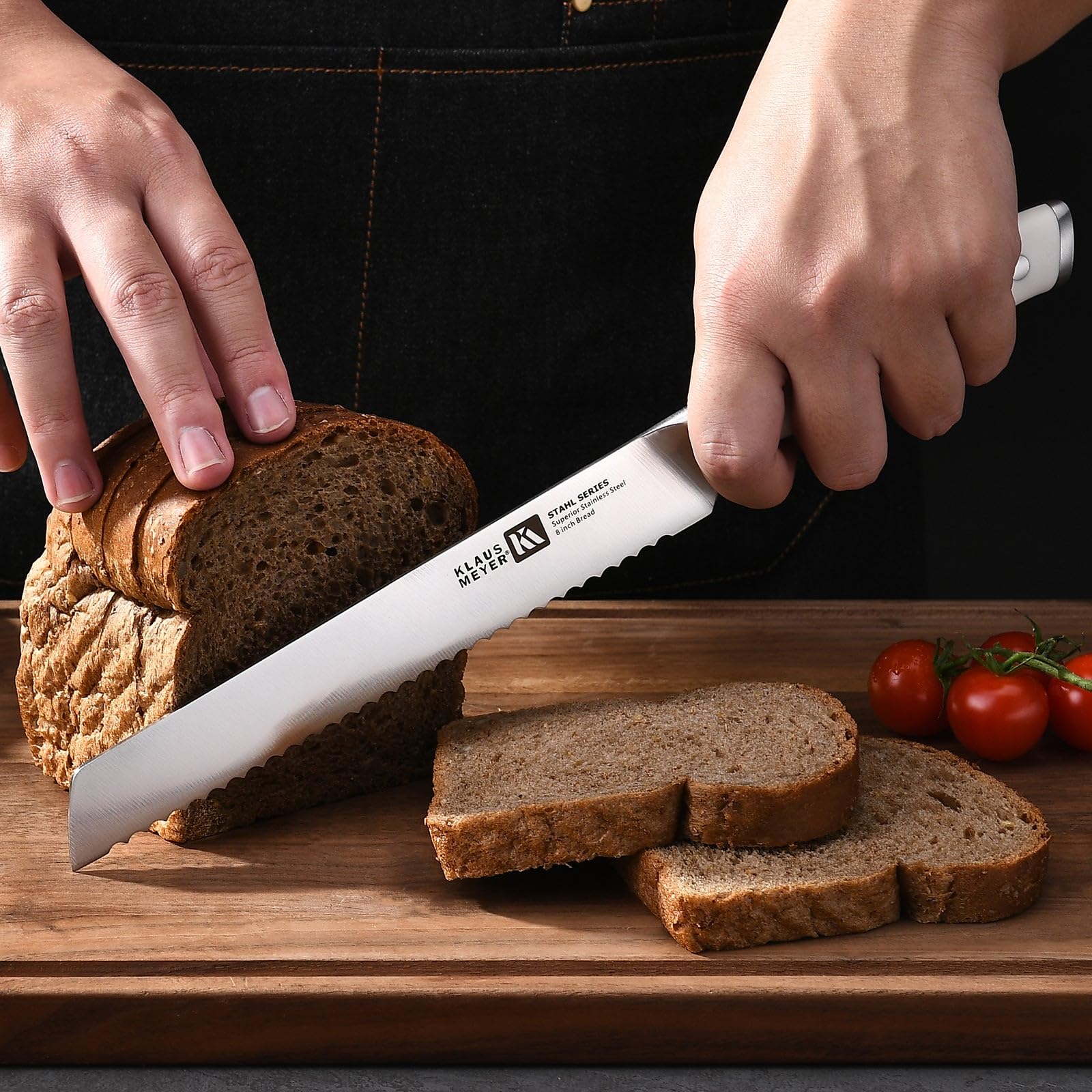 Klaus Meyer Bread Knife - 8 Inch Serrated Steel -6 Klaus Meyer Bread Knife - 8 Inch Serrated Steel -6